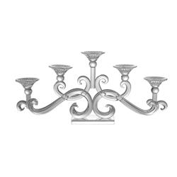 Picture of A&M Judaica & Gifts 182952 10.6 in. Candelabra 5 Branches Crystal