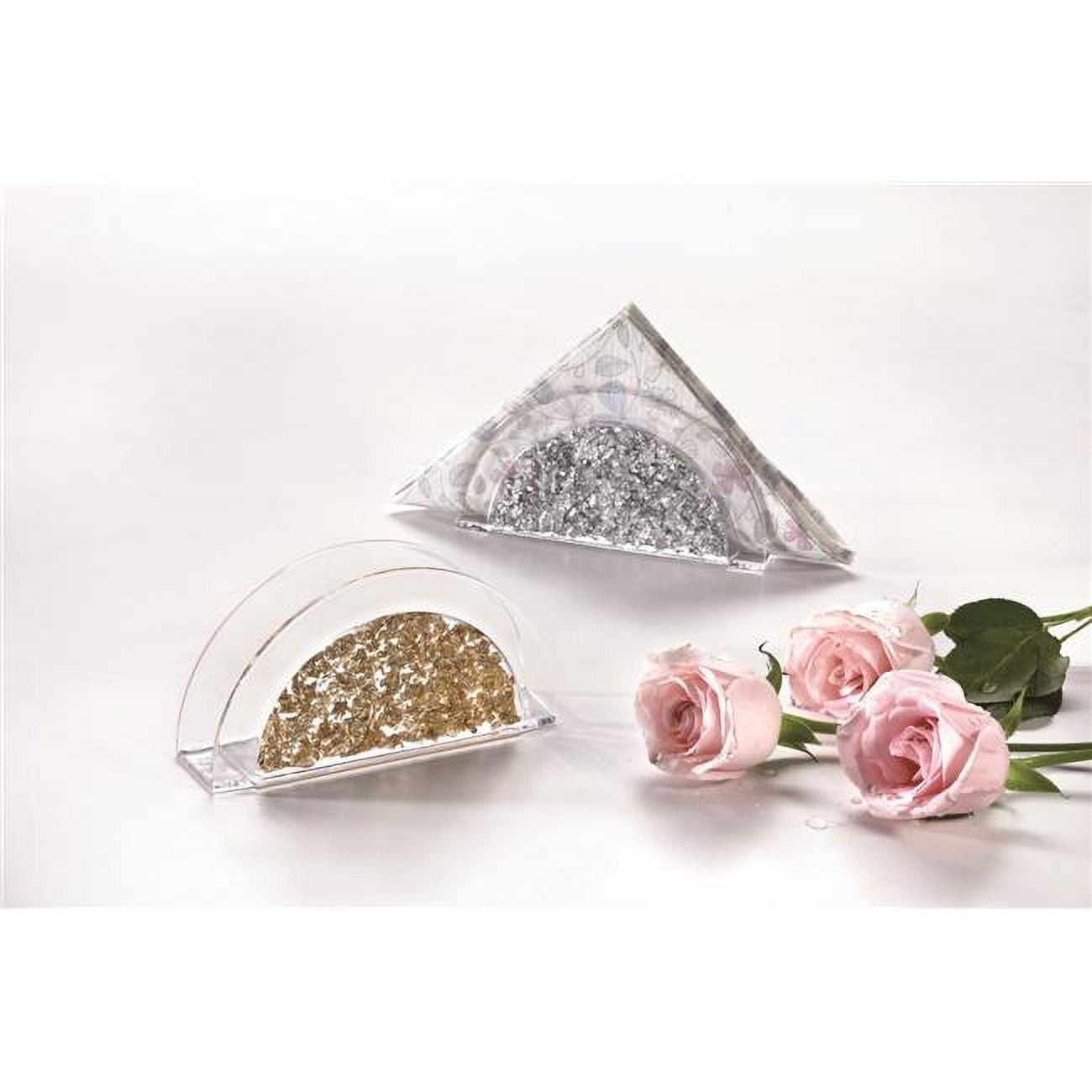 Picture of A&M Judaica & Gifts B3042.089.SI 5 x 3 in. Acryic Napkin Holder Silver Decoration&#44; Silver