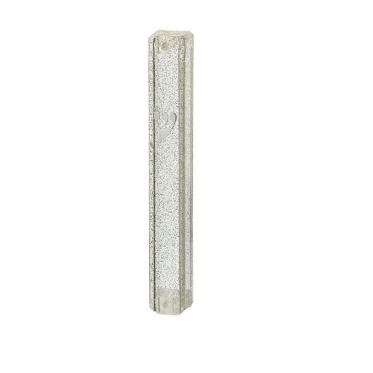 Picture of Art Judaica 24150 15 cm Dotted SLV Plastic Mezuzah with Rubber Cork & Letter Shin