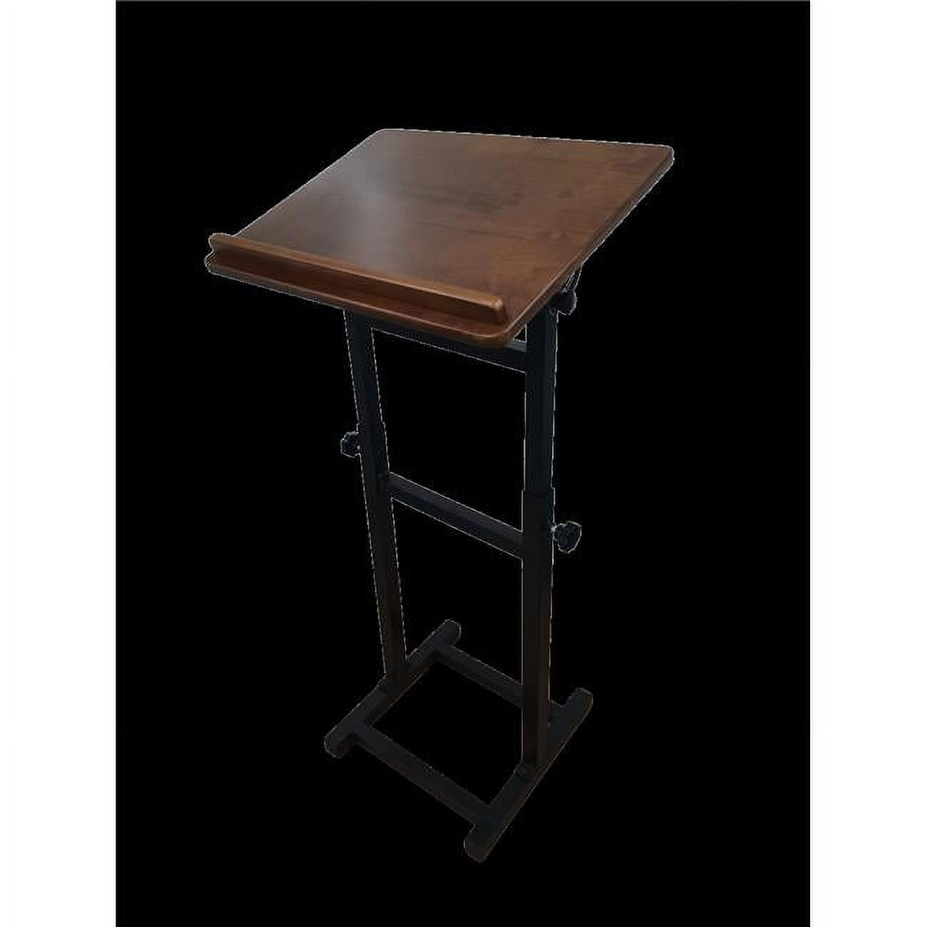 59801 Wooden Book Stand & Shtender, Walnut Oak - Adjustable Height Up to 43 in -  Nua