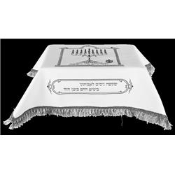 28 x 30 in. Vinyl Cover for Menorah Stand, Silver - Large