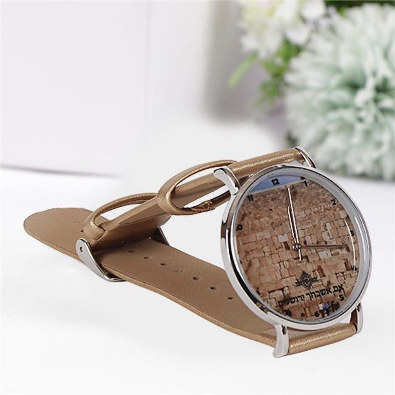 Picture of Nua 59987 Beige Handle Kotel Face Watch with Silver Rim