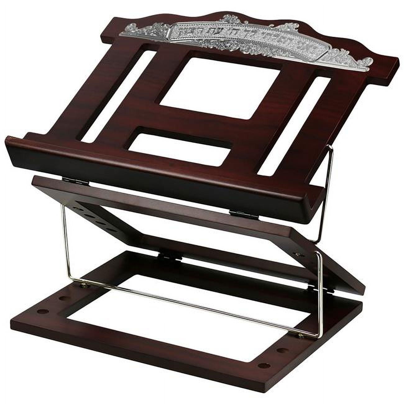 Picture of Nua 58364-2 15 x 12 in. Wooden 2 Tone Book Stand & Shtender 2 Position with Silver Plate