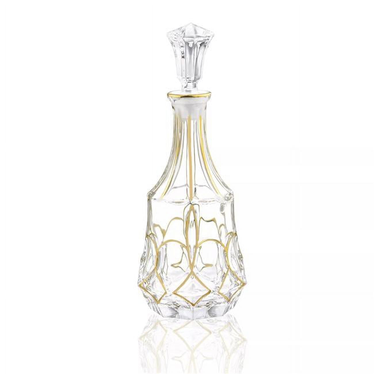 Picture of Brilliant Gifts B1018.041.GO 10 oz Crystal Liquor Bottle with Gold Design