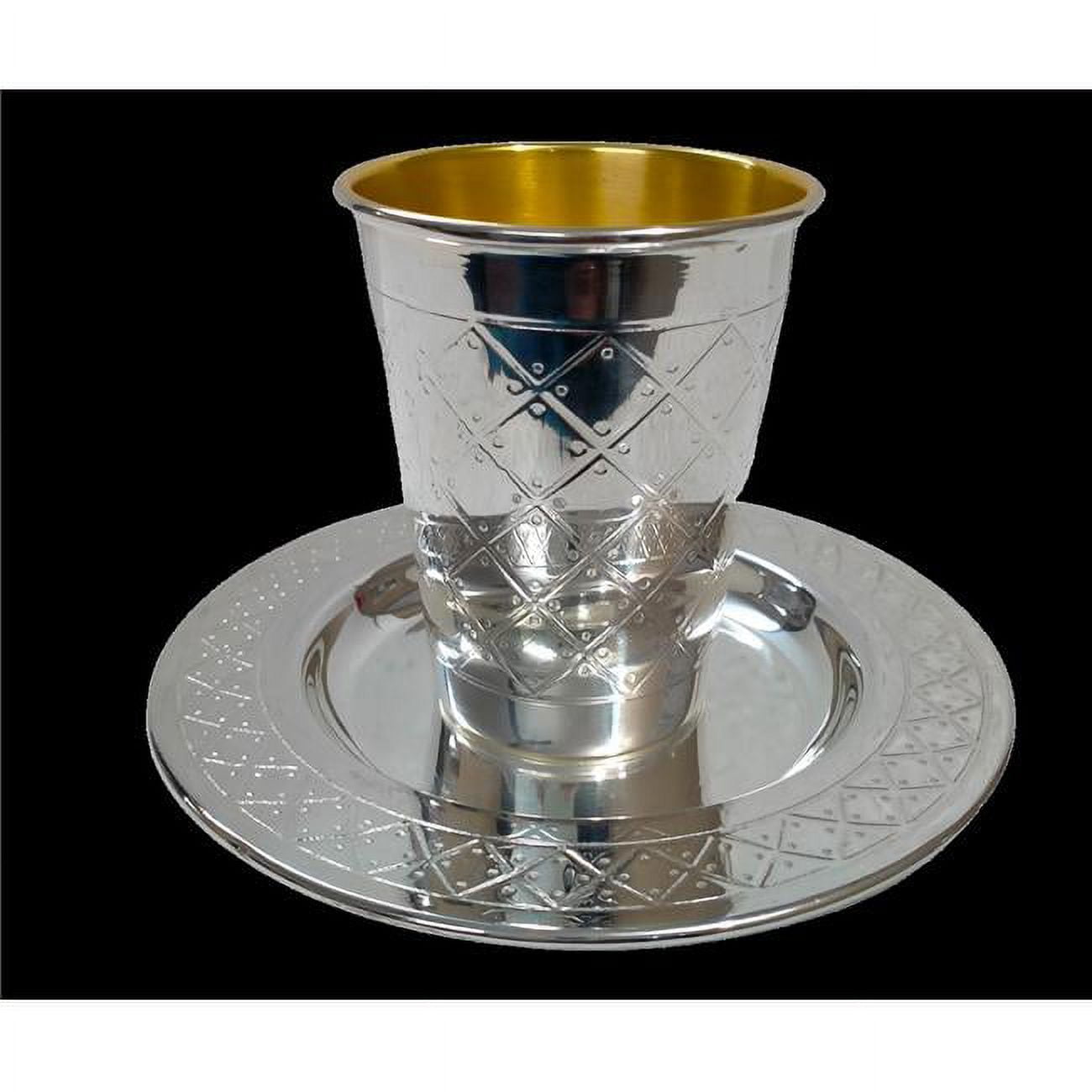 Picture of Elygant 59757 3.5 x 5.5 in. 925 SC Kiddush Cup Set Cup & Tray