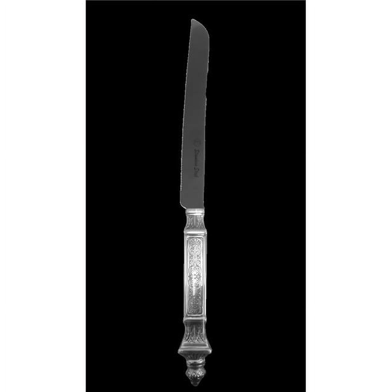Picture of AM Judaica 60135 Serrated Bagetal Knife, Silver
