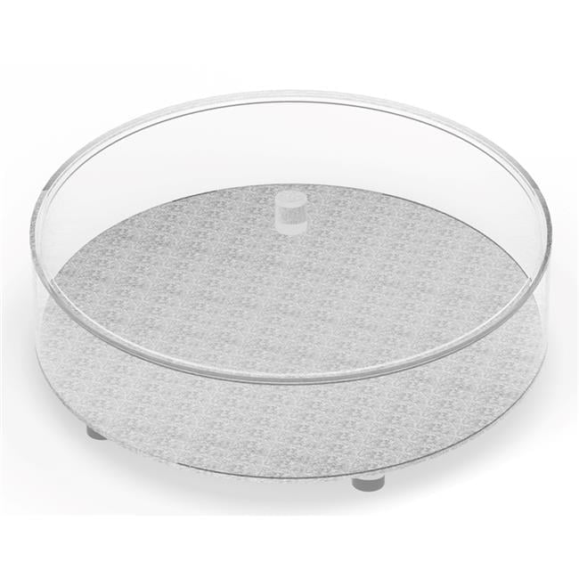 60212 Textured Design Acrylic Matzoh Box, Silver