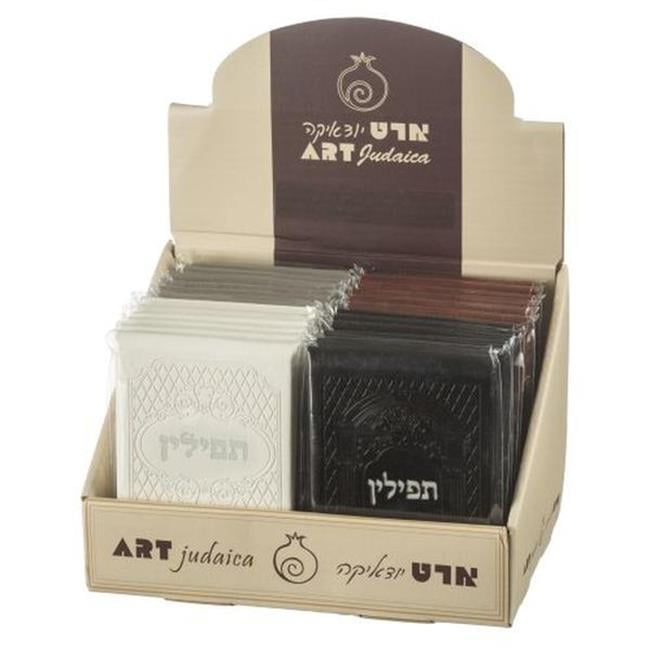 Picture of Art Judaica 47362 Mixed Display Stand Leather Binding Teffillin for 3 x 4 in. Mirror - 24 Piece