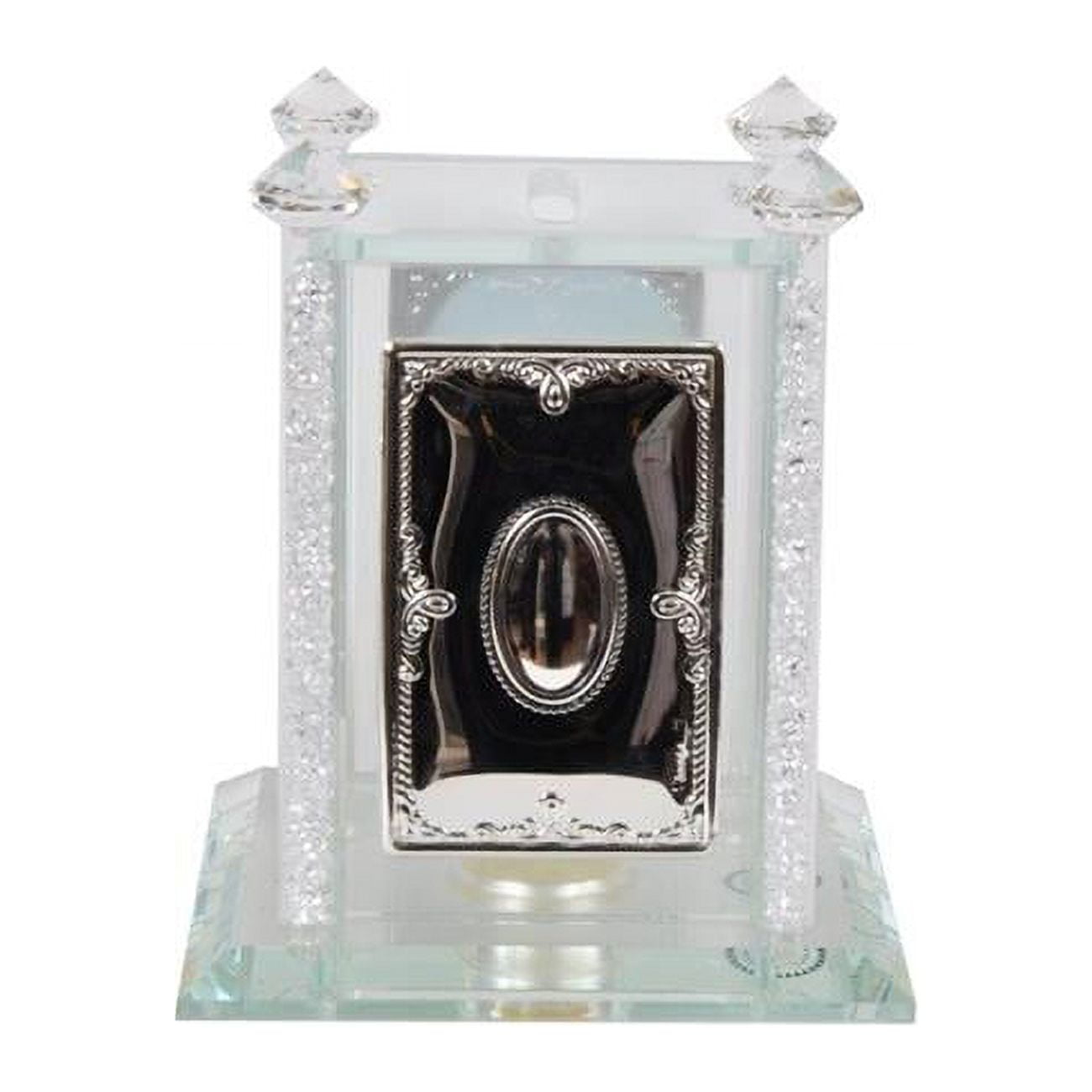 Picture of AM Judaica 5129 5 x 0.25 x 312 in. Tzedakah Box with Silver Crystal - 4 Piece