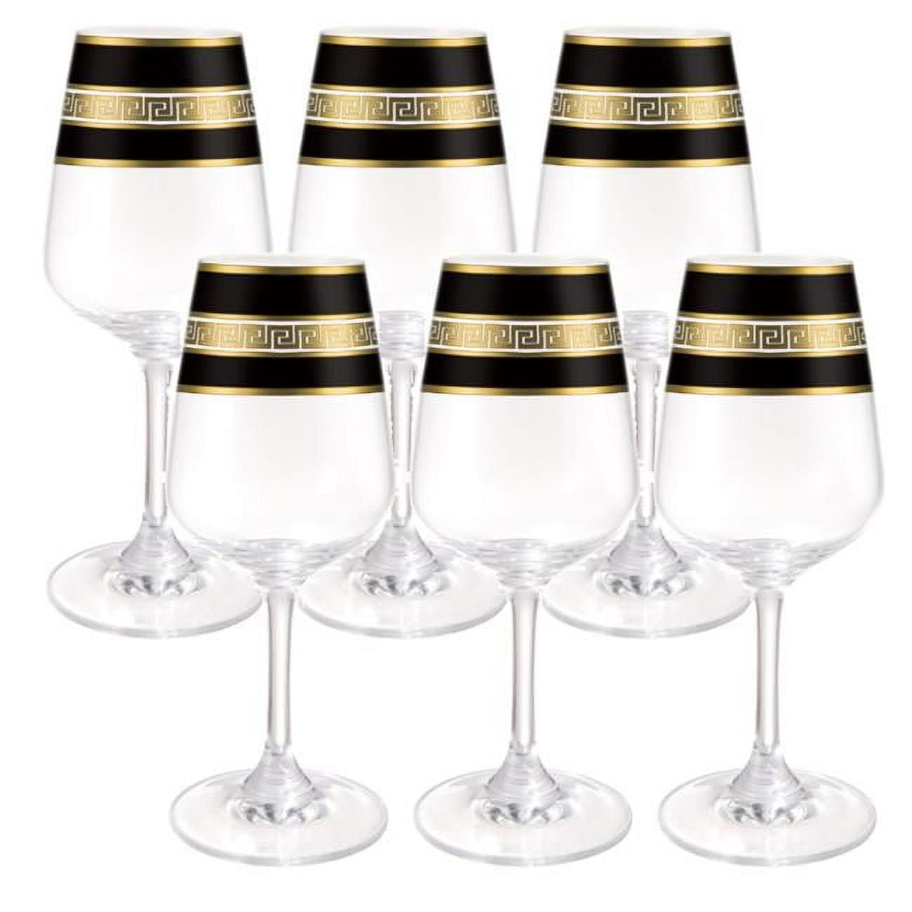 Picture of Brilliant Gifts B3193.002.BL 9 oz Black Goblets - Set of 6