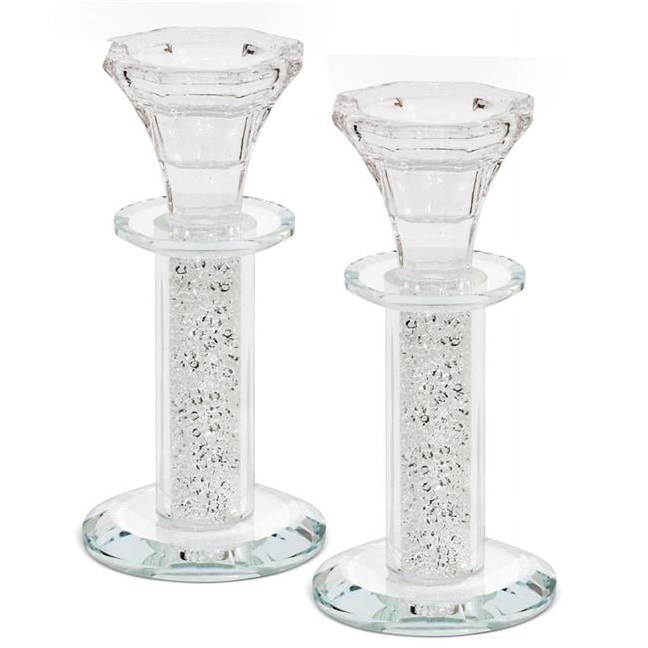 Picture of Schonfeld Collection 16840 5.5 in. Crystal Candlestick with Clear Filling