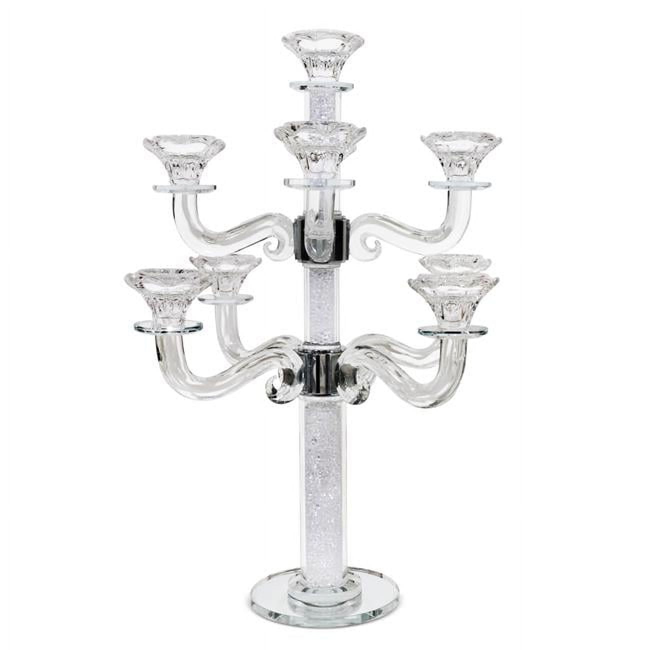 Picture of Schonfeld Collection 16953 18 in. Crystal Candelabra with 9 Branches White Filling Hanging Crystals