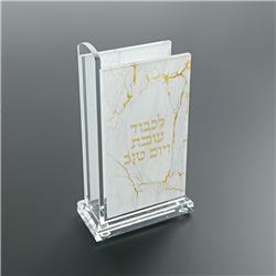 Picture of Schonfeld Collection 183425 4.75 x 2.75 in. Acrylic Match Box with Gold Marble Design