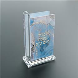 Picture of Schonfeld Collection 183431 4.75 x 2.75 in. Acrylic Match Box with Blue & Gold Marble Design