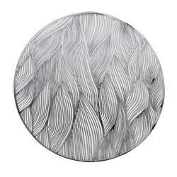 Picture of Schonfeld Collection 183575 15 in. Silver Placemat Leather Look Laser Cut - 12 Piece