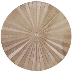 Picture of Schonfeld Collection 183581 15 in. Gold Rays Leather Look Laser Cut Placemat - 12 Piece