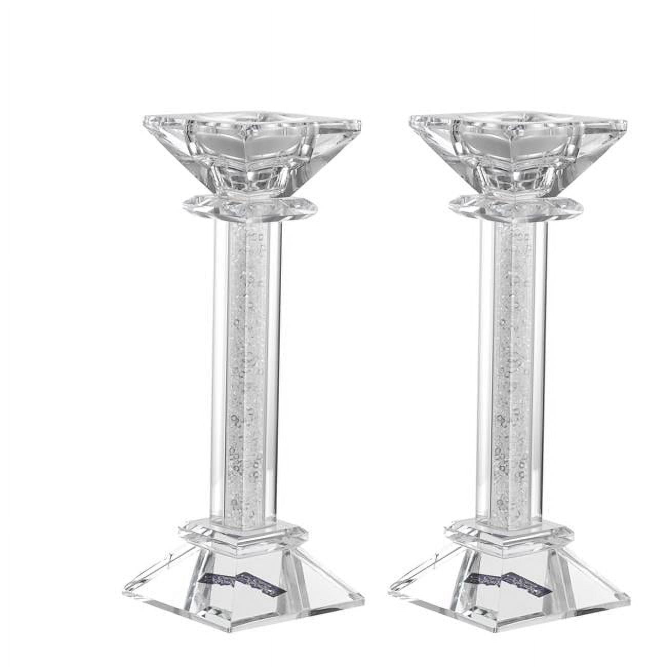 Picture of Schonfeld Collection 15157 7 in. Crystal Candlestick & Tea candle Holder with Clear Filling