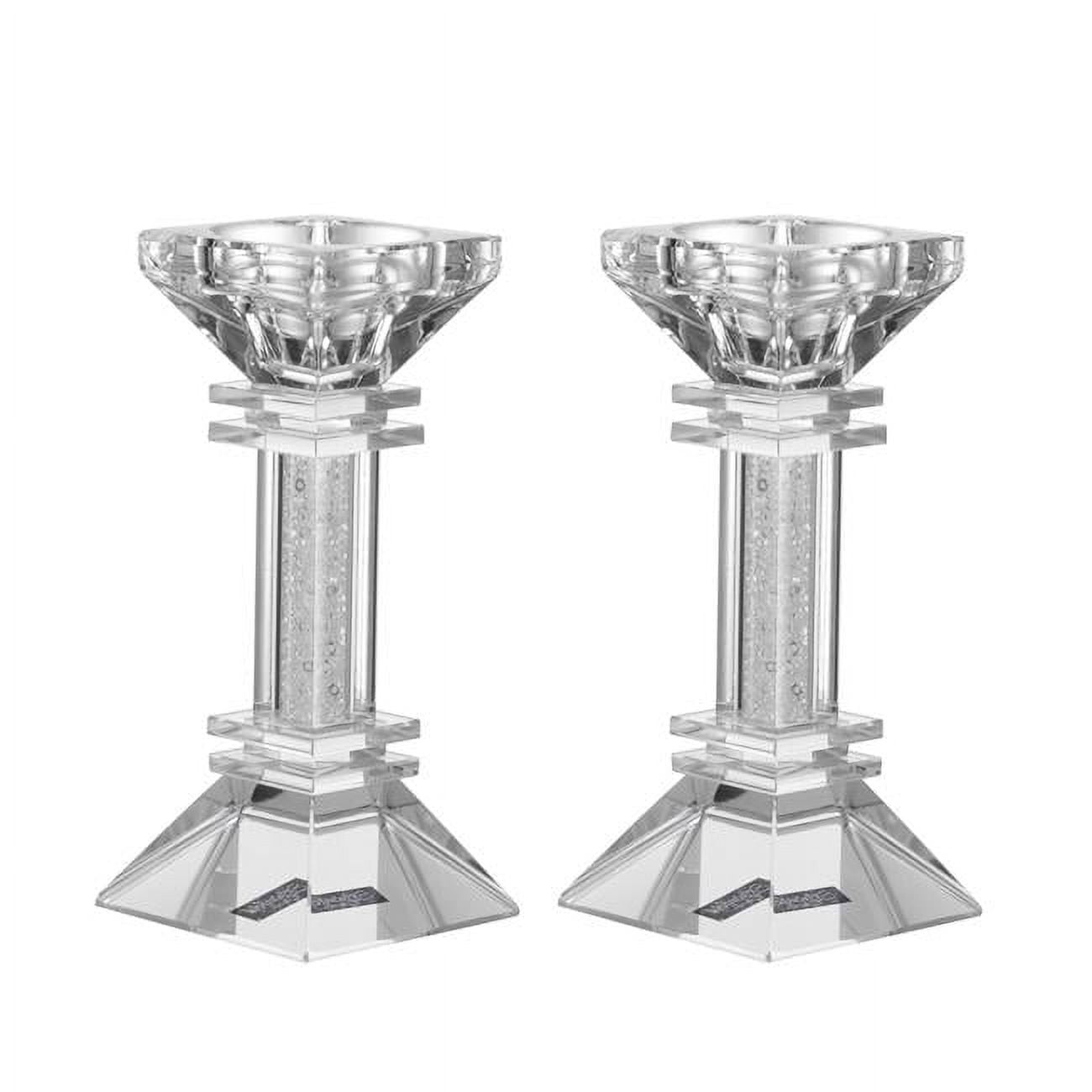 Picture of Schonfeld Collection 15882 5.5 in. Crystal Candlestick with Clear Filling