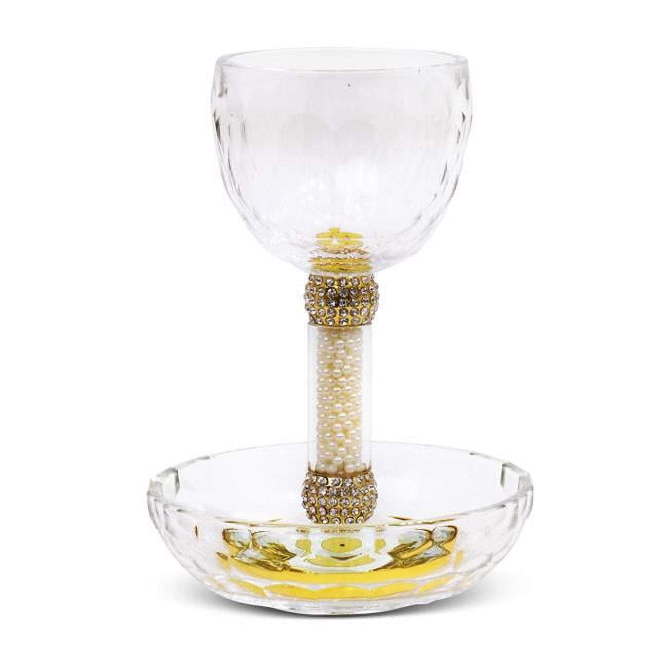 Picture of Schonfeld Collection 184716 5.75 in. Crystal Kiddush Cup with Tray