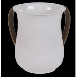 5 in. Acrylic Pearl Wash Cup with Goldish Handle
