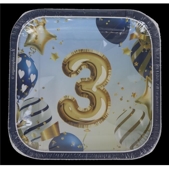 7 in. Blue Upsherin Plate - Pack of 10