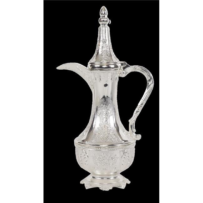 Picture of Nua 60283 7 in. Vintage Style Non-Tarnish Chanukah Kriegel with Oil Bottle Silver Plated
