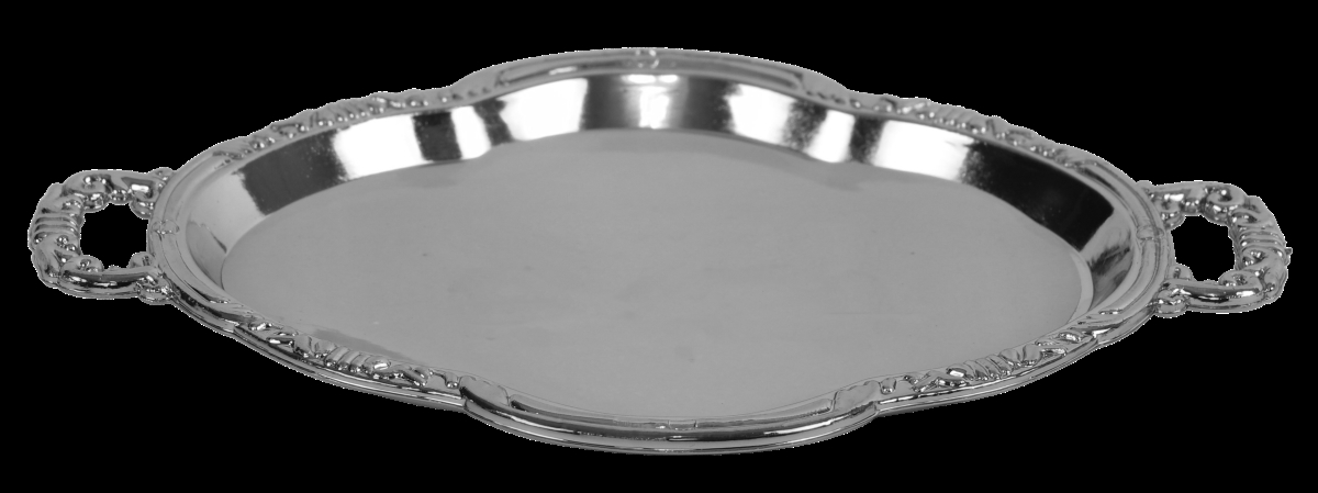 Picture of Organza 3289-05 12 in. Silver Oval Trays for Kids