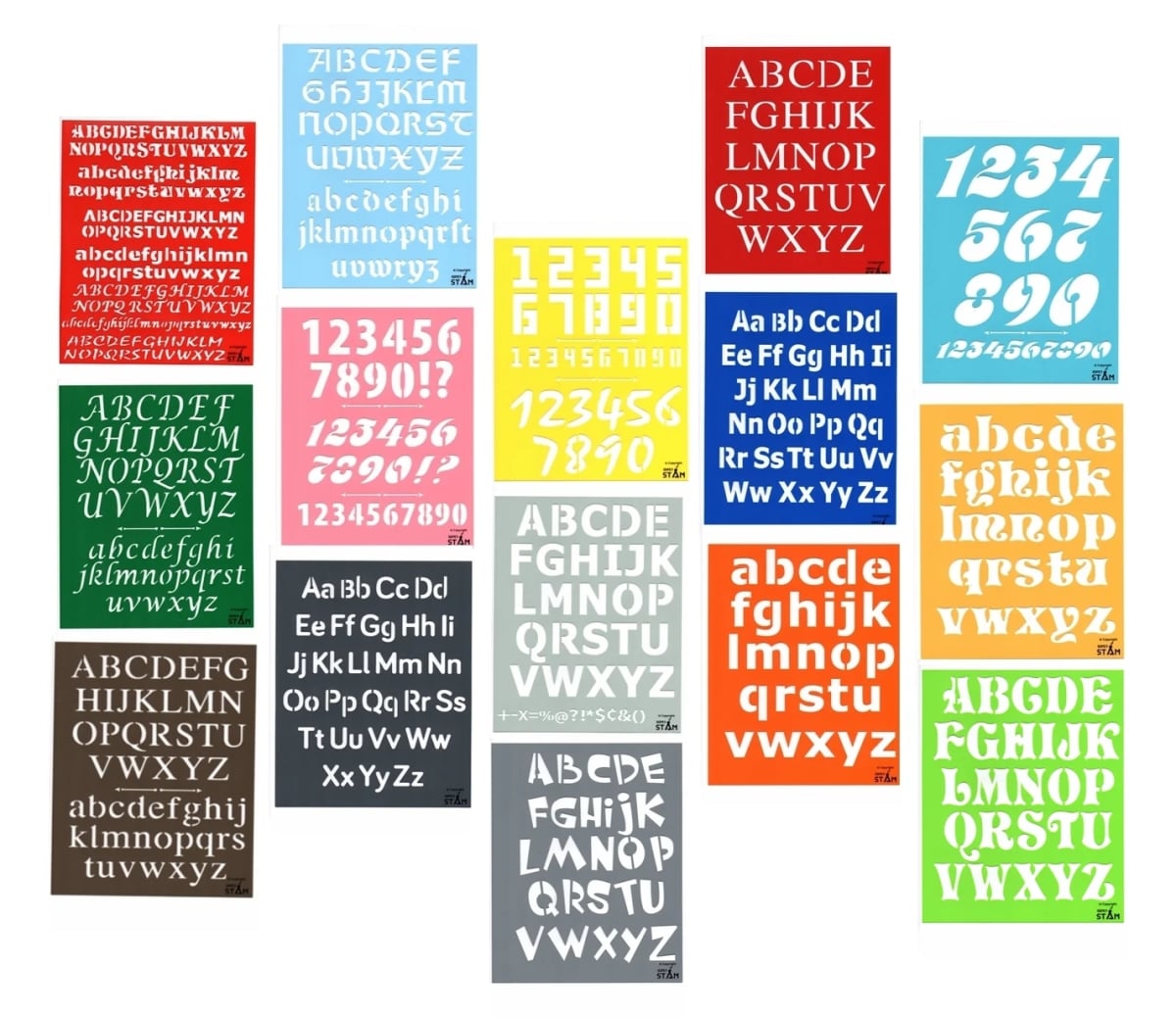 1237 8 x 10 in. Plastic Tracing Stencils Set for Children - Pack of 15