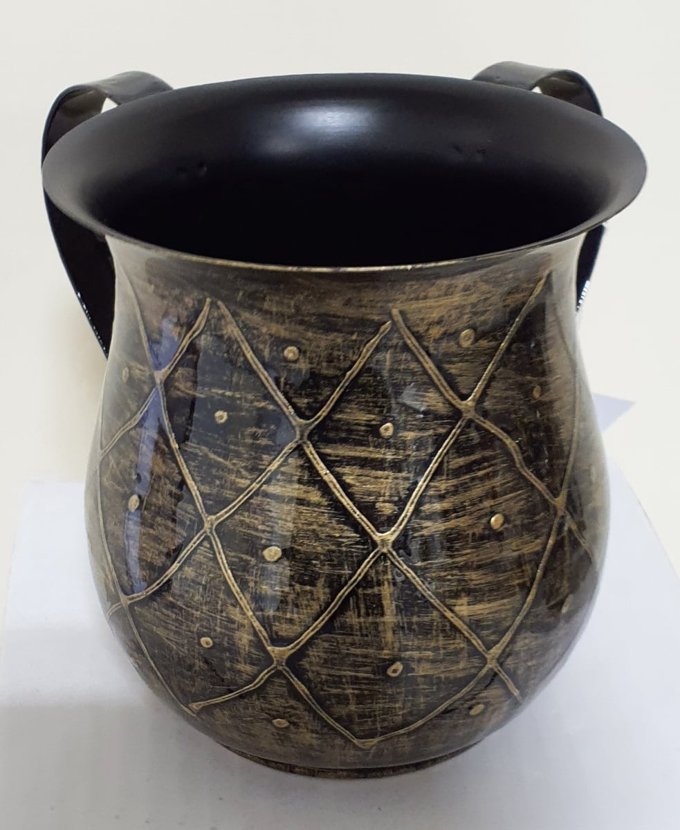 60406 Washing Cup, Gold Texture