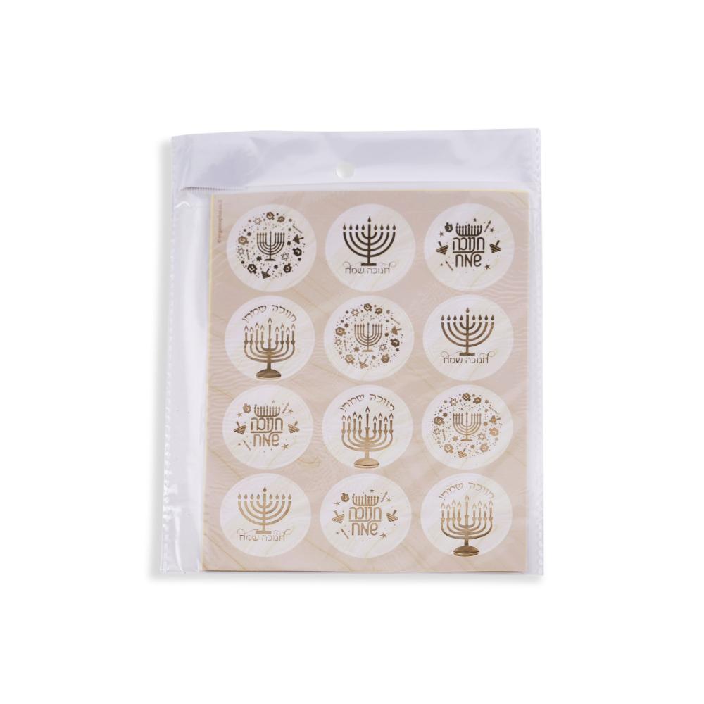 Picture of Dan As 7492 Hanukkah Sonach Stickers with Manurah - Sheets of 12