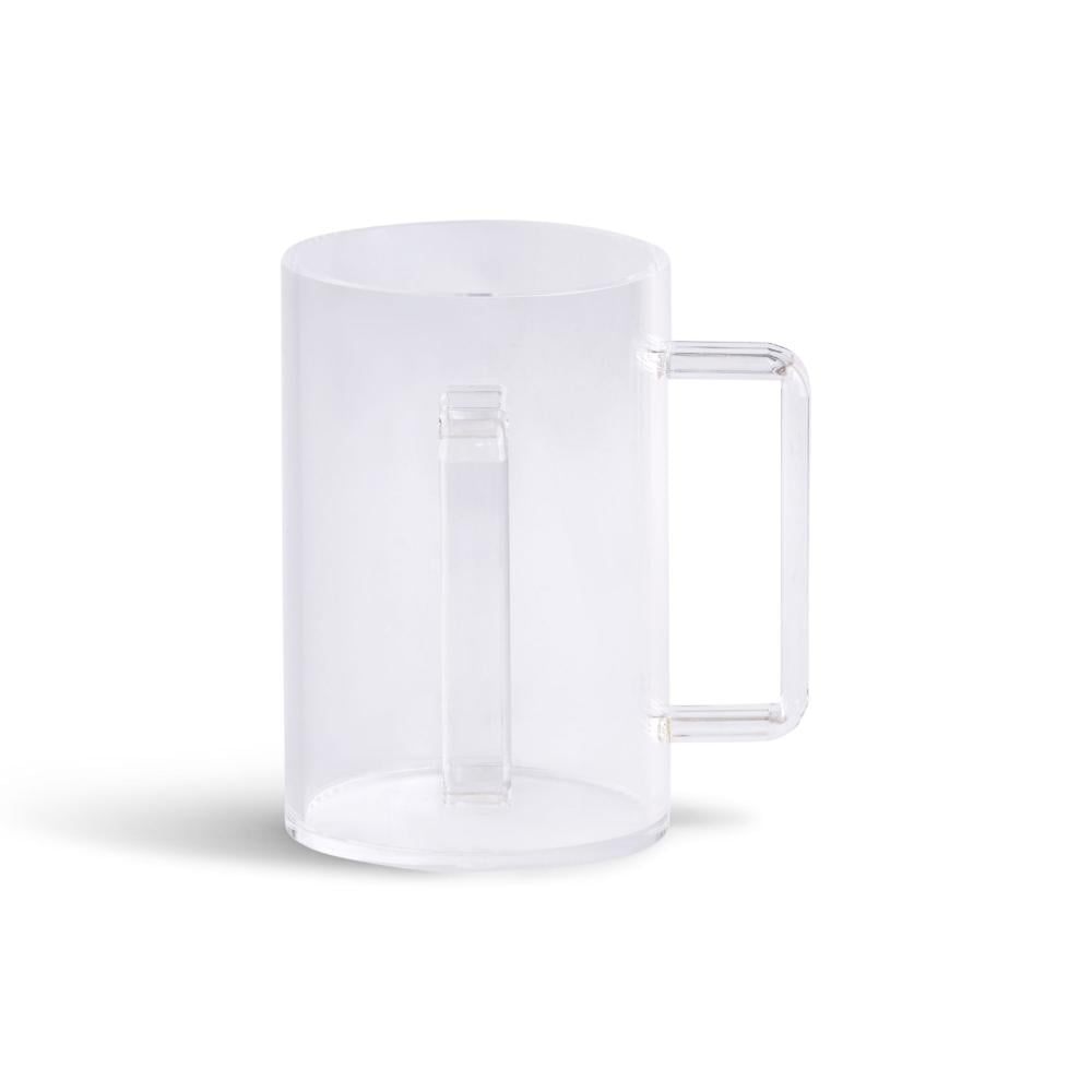 Acrylic Wash Cup with Handles - Clear - 6 in. - Durable and Lightweight