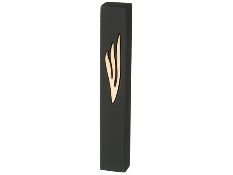 Picture of Art Judaica 24563 25 cm Concrete Polymer Mezuzah Cover with Stone Like&#44; Black
