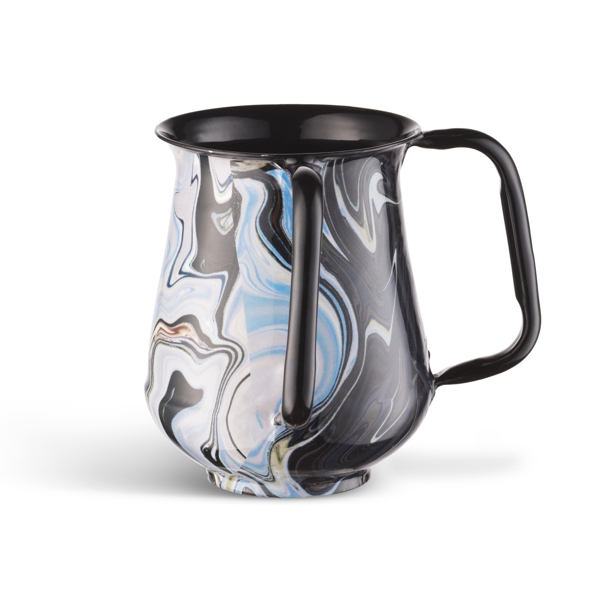 Powder Coated Washing Cup - Blue Marble - 12 oz - Durable Design