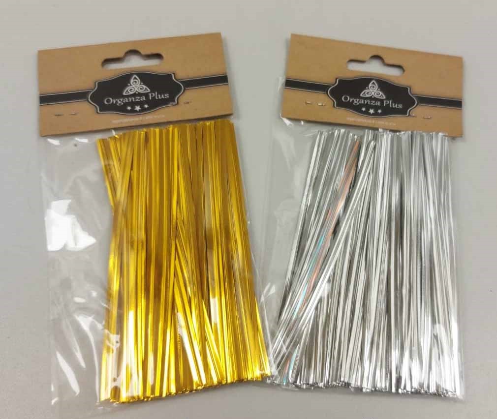 Picture of Organza 4021- 4 Gold Twisters Cellophane Bags - 100 PP