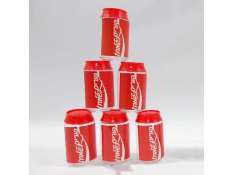 4883-22 Happy Purim Mini Coca Cola 6 PP Can - Red