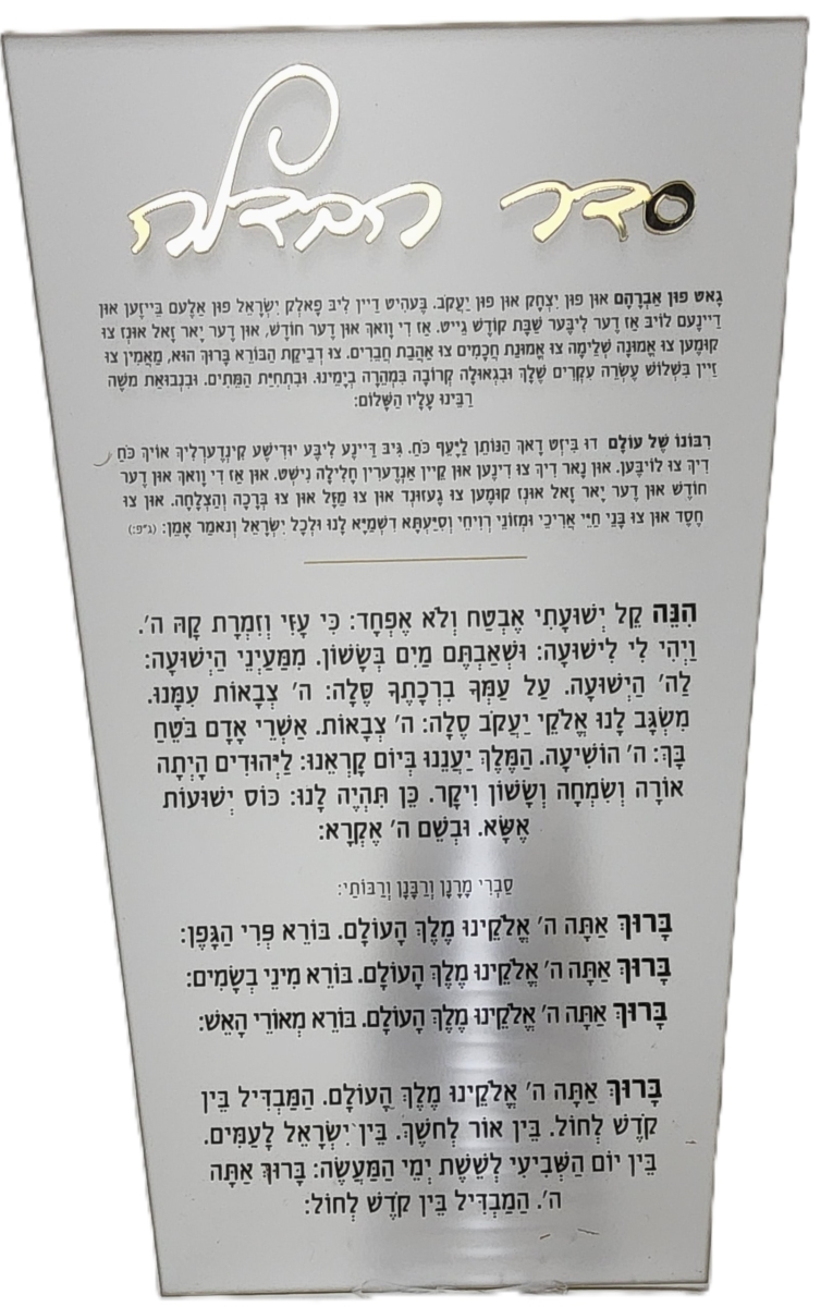 Picture of Nua 60553 White Acrylic Gut Fin Avraham Card