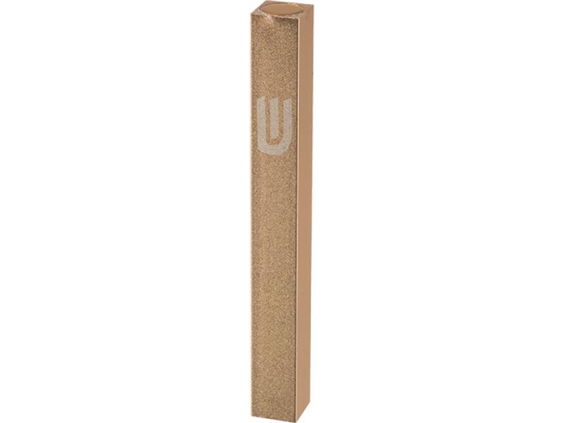 Picture of Art Judaica 24687 15 cm Printed Shin Aluminum Mezuzah Cover&#44; Matte Gold