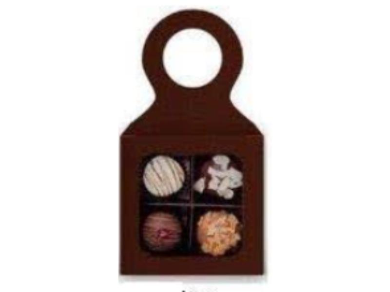 8138- 8 Brawn Folding Box for Pralines to Hang on Wine Bottle - 6 PP