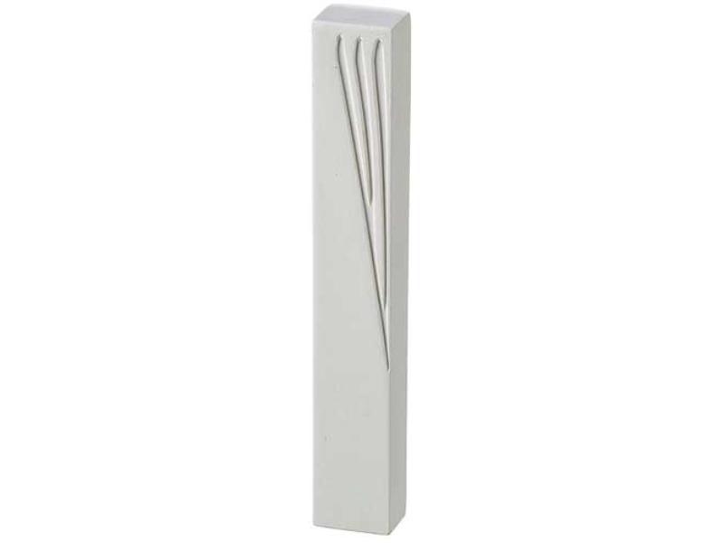 Picture of Art Judaica 24608 20 cm Concrete Polymer Mezuzah Cover with Stone Like&#44; White