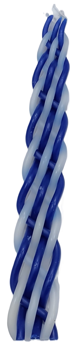 Picture of Bazeh Madlukin 71460BW 11.5 in. Wax Havdalah Candle&#44; Blue & White