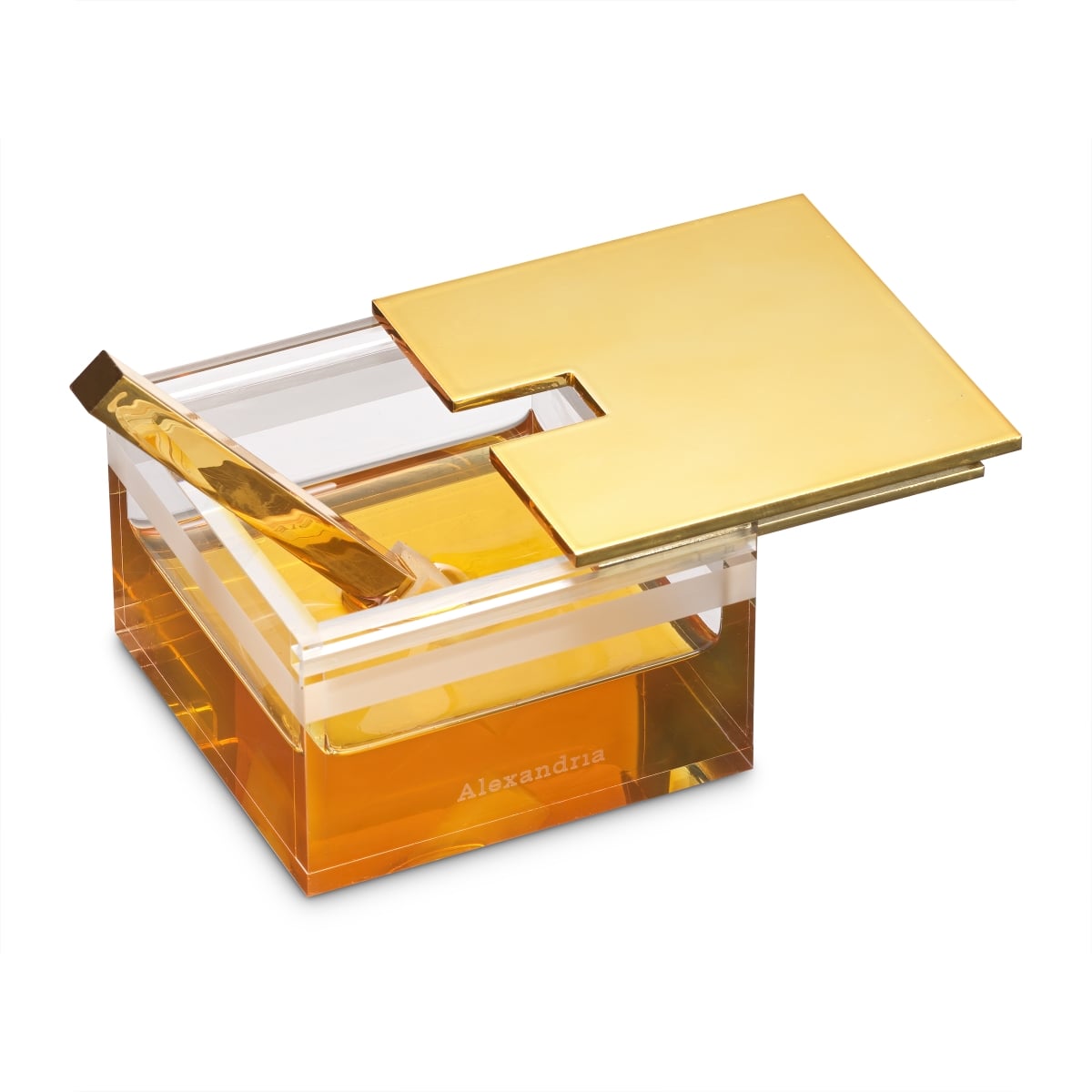 55077 Acrylic Square Honey Container