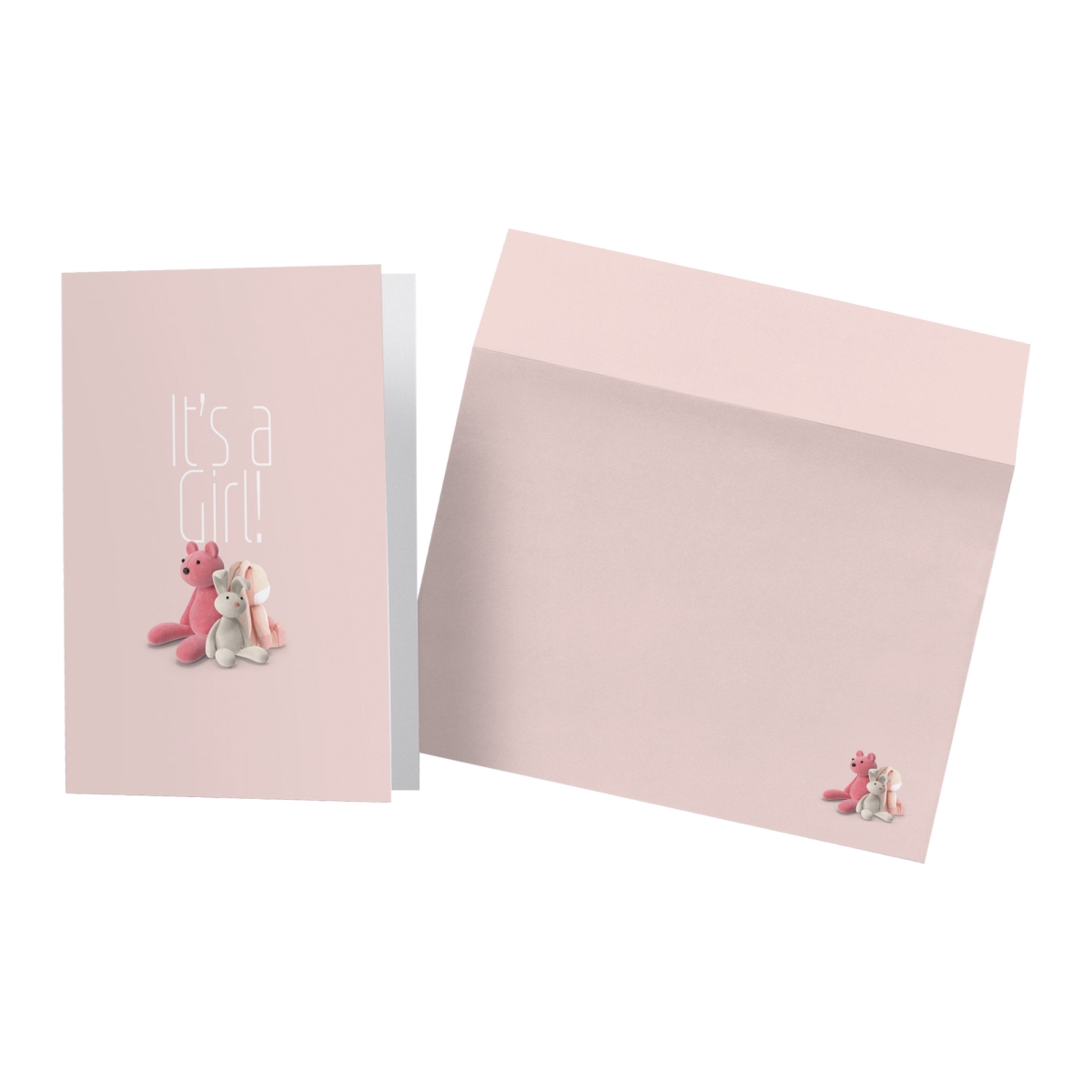55108 Its a Girl Plush Card