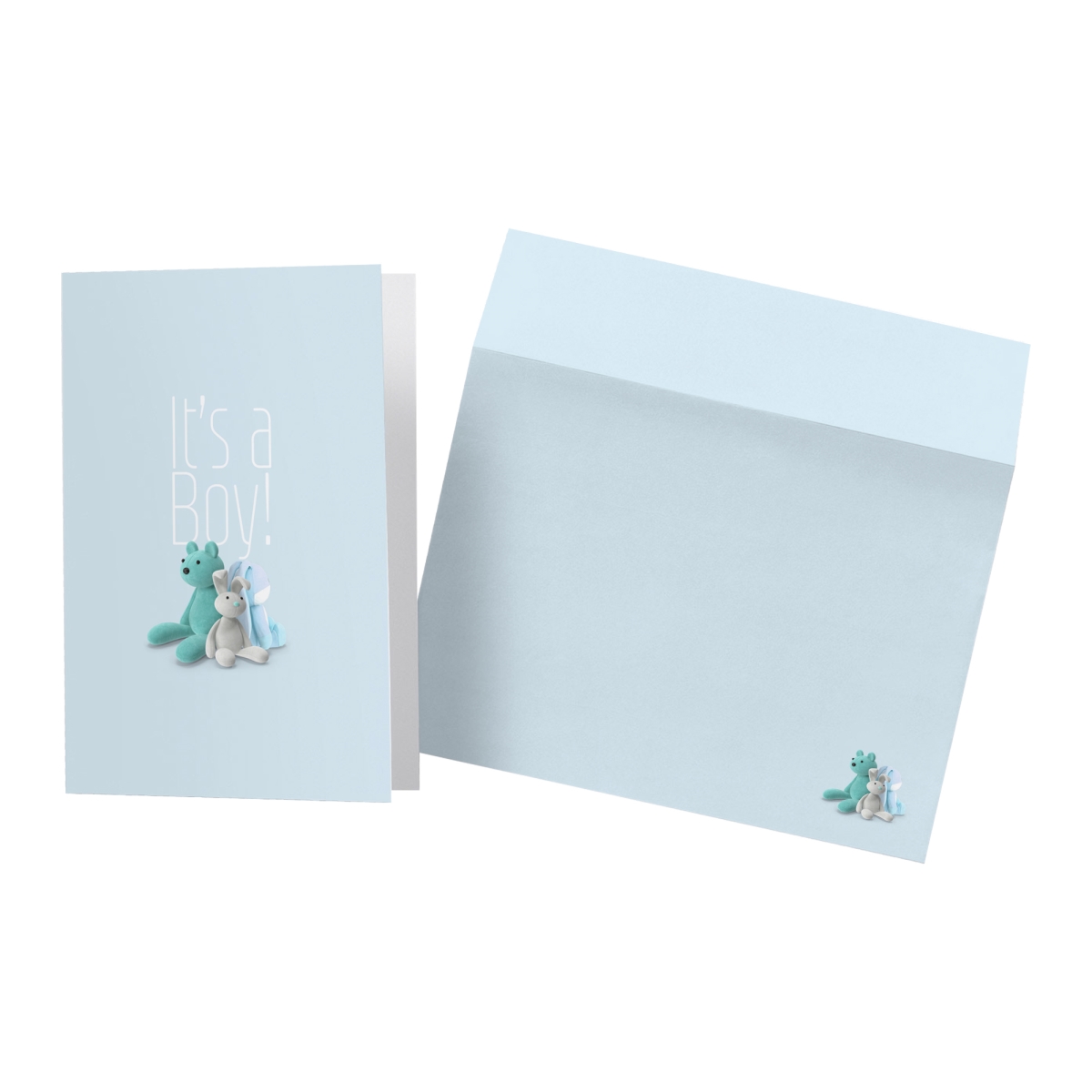 55109 Its a Boy Plush Card