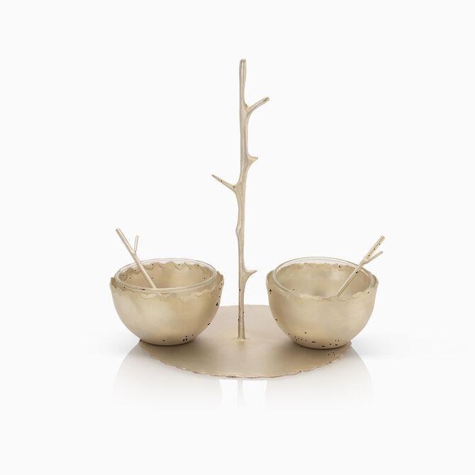 74413-0000 Salt & Pepper Dish SP Almond Tree