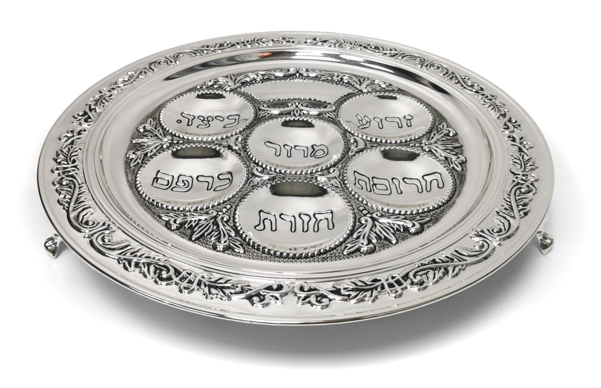 59411 2.5 x 6 x 15 in. Seder Plate - Silver Plated