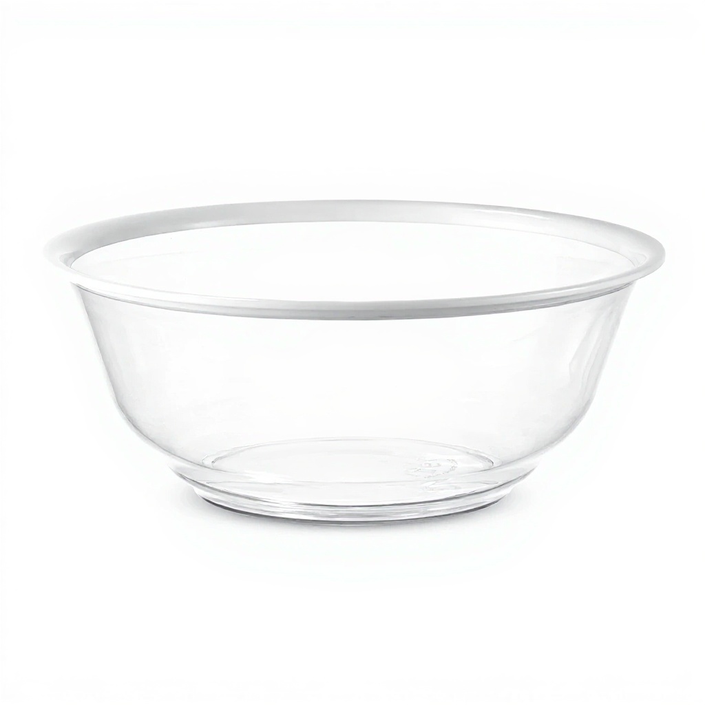 60534 Acrylic Wash Bowl - Clear with White Rim
