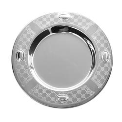 Picture of A&amp;M Judaica and Gifts 58060T Tray for Kiddush Cup XP Flower Design with 925 Silver Coated - 3 in.