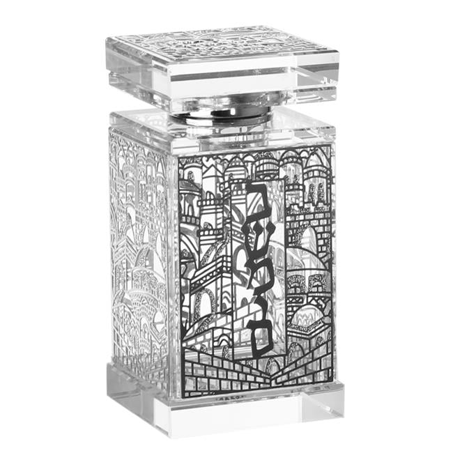 Picture of A&amp;M Judaica and Gifts 16102 4 X 2 X 3 in. Besomim Holder with Jerusalem Silver  Crystal