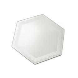 Picture of A&amp;M Judaica and Gifts x1975A 12 in. Mirror Tray with Lace Design  Hexagon