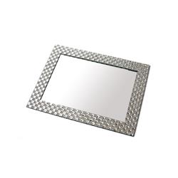 Picture of A&amp;M Judaica and Gifts X2211 15.5 X 12 in. Mirror Tray Squares with Stones